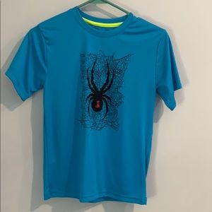 Spyder blue medium dry wicking tshirt soft EUC